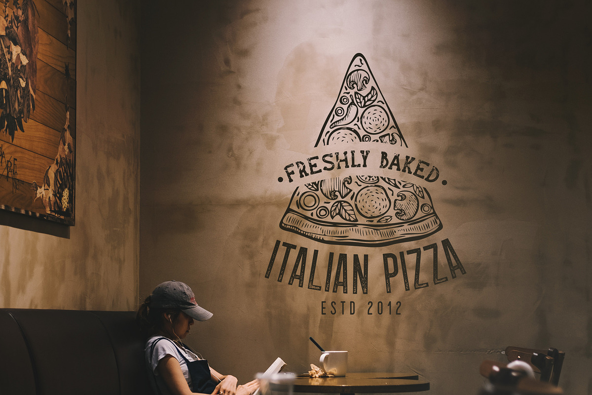 Italian Food, Pizza Illustrations, a Decorative Illustration by BarcelonaShop (Photo 2 of 4)