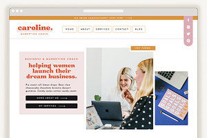 Caroline Showit Website Template