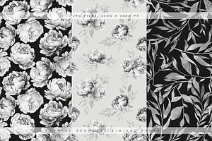 Peonies Patterns & Elements IV