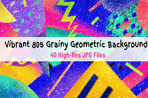 Vibrant 80s Retro Grainy Backgrounds