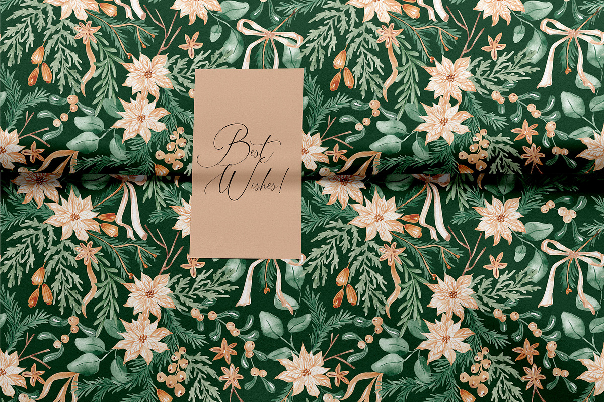 Festive Christmas Botanical Pattern, a Pattern Graphic by SirenaArt (Photo 15 of 15)