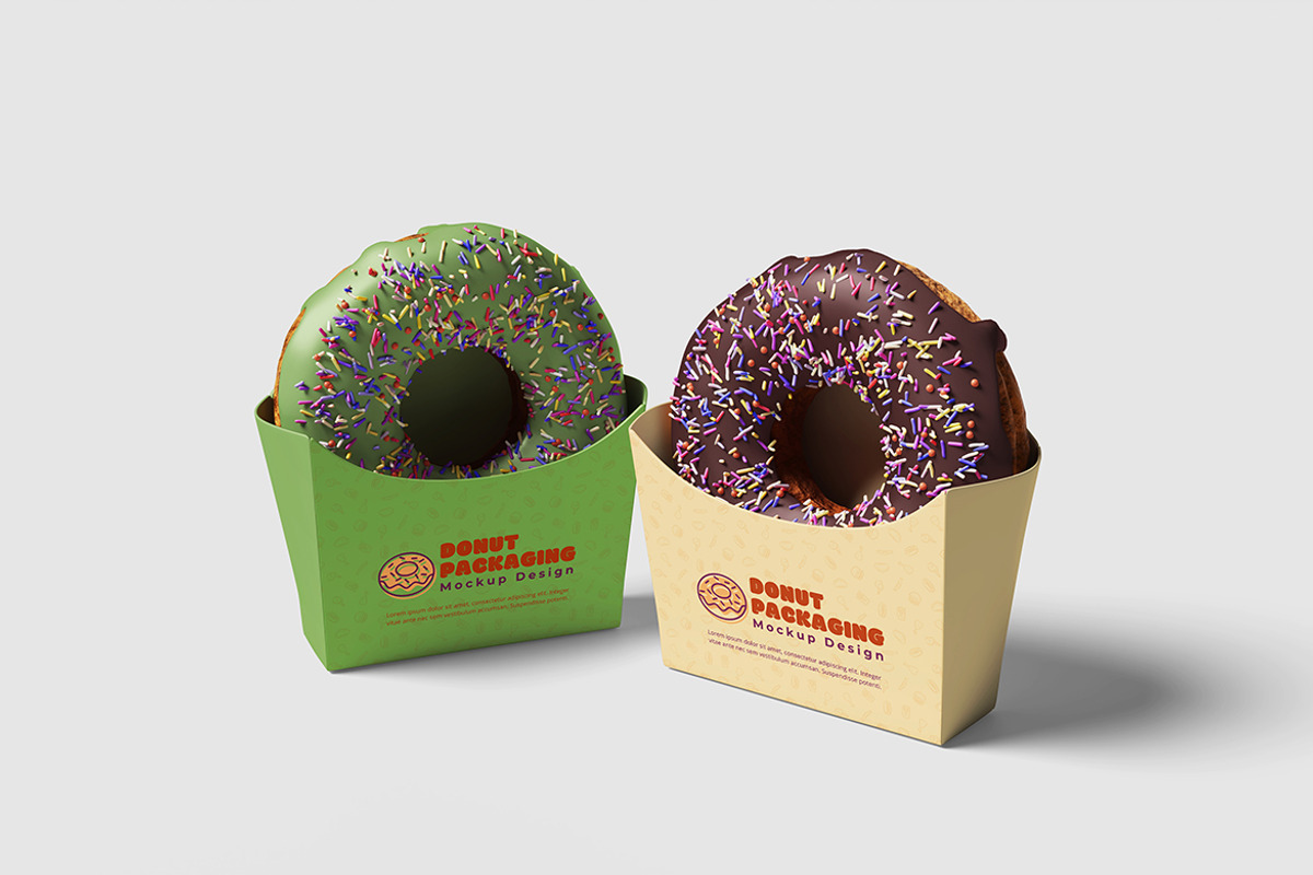 Donuts Packaging Mockup, an Advertising Mockup by bimockup (Photo 2 of 6)