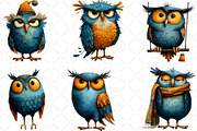 Quirky Christmas Owl Clipart, an Illustration by Black Bird Studio (Thumbnail 6 of 6)