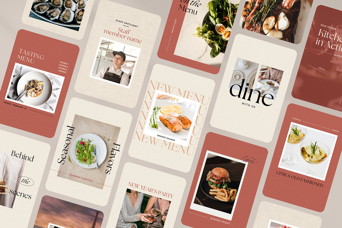 Restaurant Instagram Kit | Canva, a Social Media Template by Rose & Co. (Photo 4 of 6)