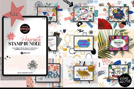 Mega Procreate Stamp Bundle