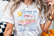 Lake Time Pontoon Boat PNG, a Seasonal Illustration by Sublimation Artist (Thumbnail 6 of 9)