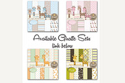 Baby Giraffe Digital Paper & Clipart, a Pattern Graphic by JennyL Designs (Thumbnail 5 of 5)