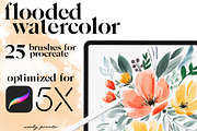 Flooded Watercolor Procreate Brushes, a Brush Add-On by Wooly Pronto (Thumbnail 1 of 9)
