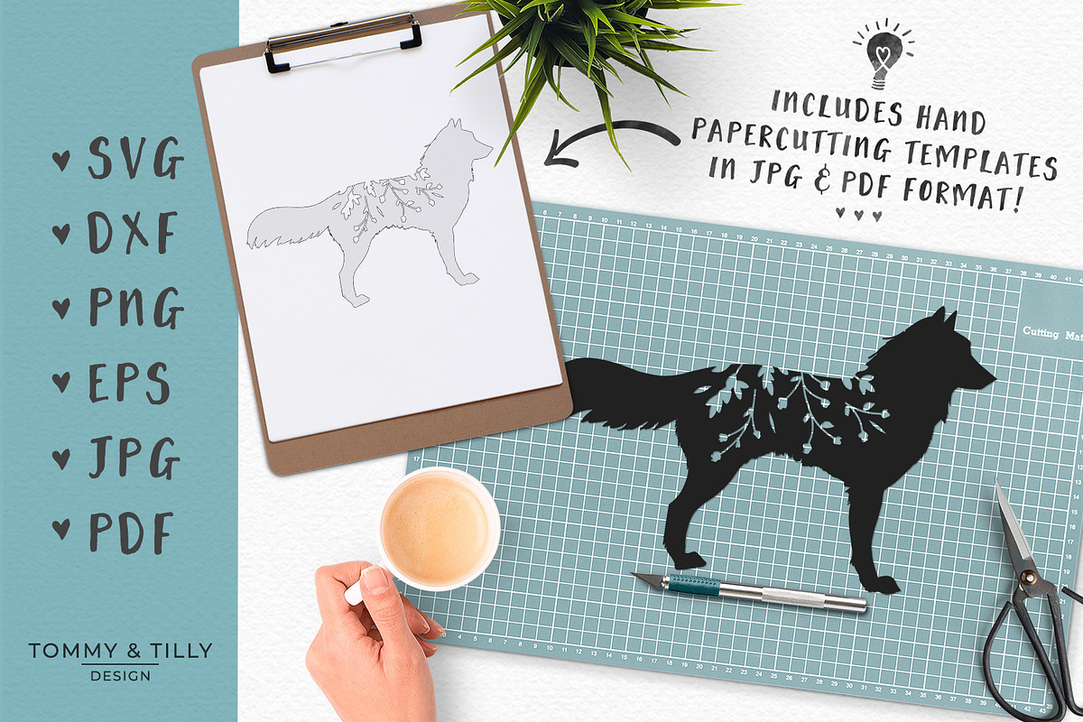 Wolf Silhouette - SVG & Clipart, an Object Graphic by Tommy & Tilly Design (Photo 4 of 4)