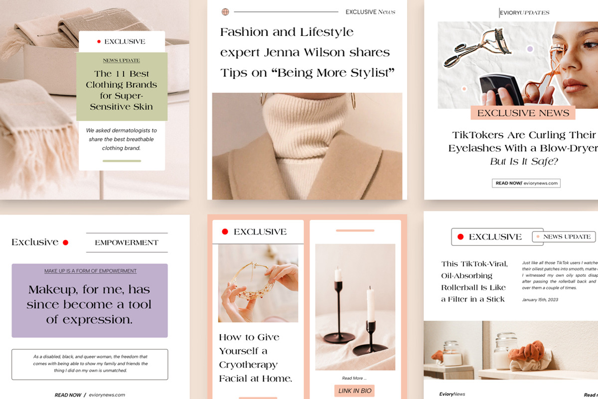 Blog & News Room Instagram CANVA PS, a Social Media Template by Eviory (Photo 15 of 26)