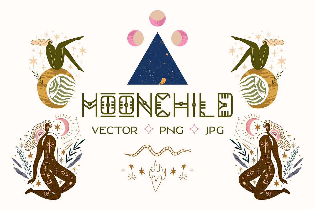 Moonchild Mini Bundle, a Decorative Illustration by Annie Konst