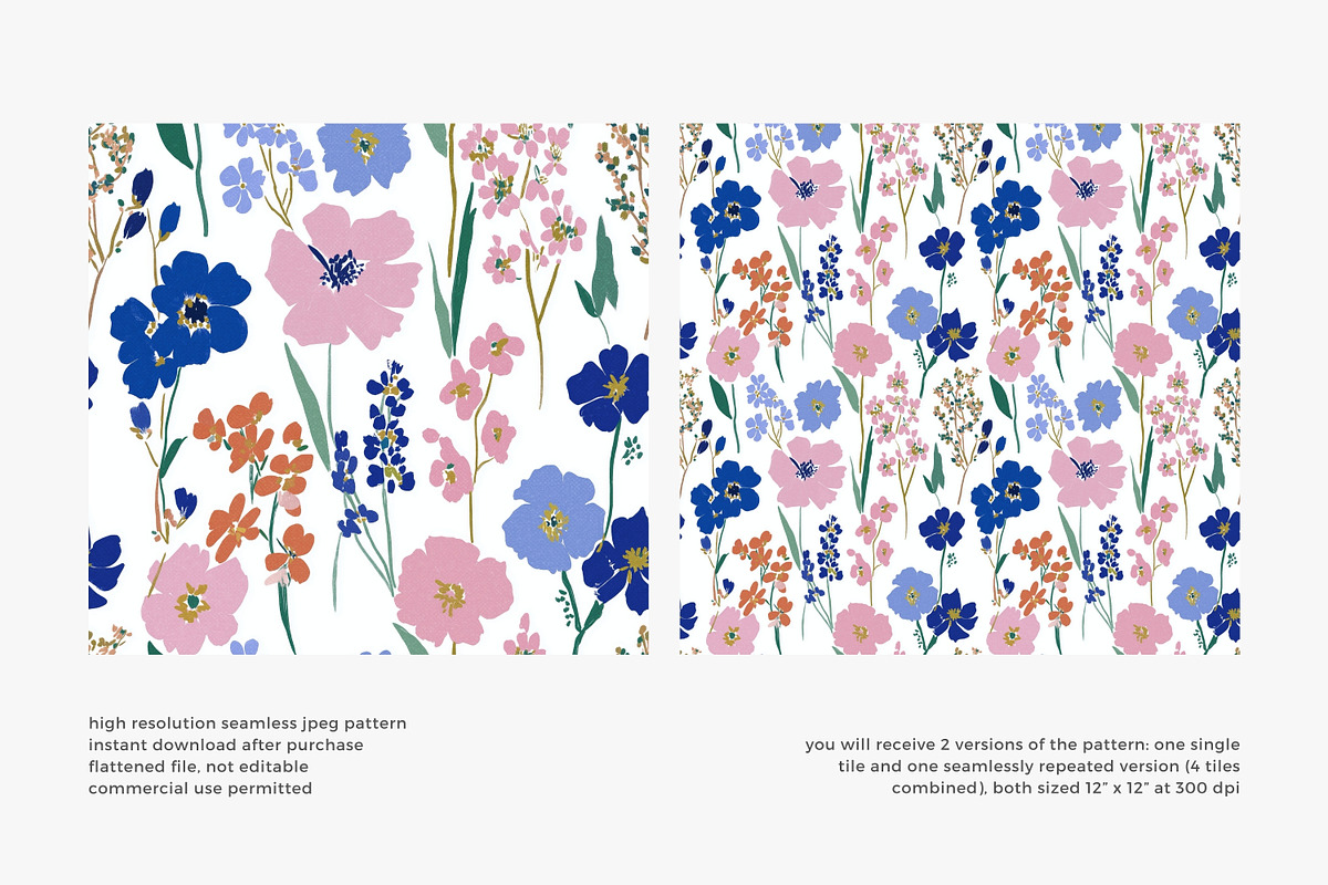 wildflower seamless pattern bundle, a Pattern Graphic by Patishop Art (Photo 3 of 15)