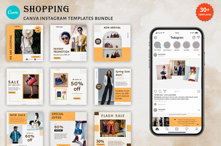 Shopping – Instagram Canva Templates, an Email Template by Pennyblack Templates