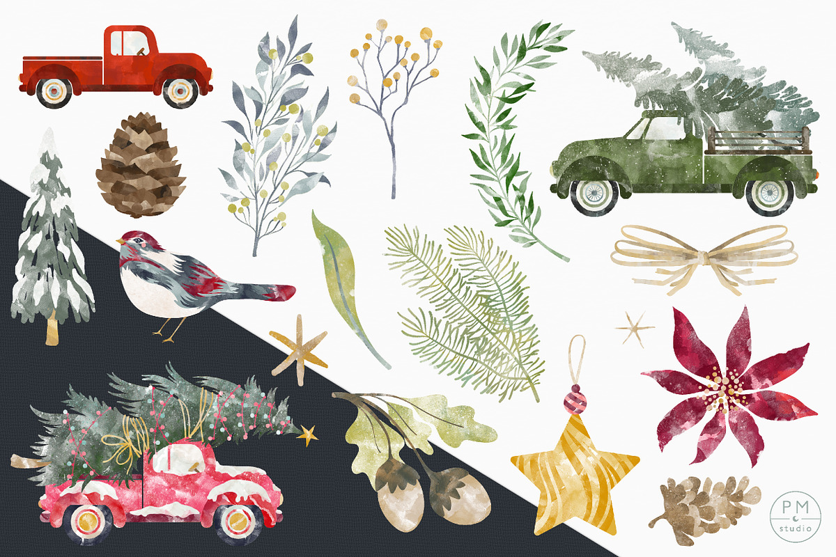 Timber Winter Truck Collection, a Graphic by PetiteMarket (Photo 3 of 5)