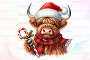 Christmas Highland Cow PNG, an Illustration by Sublimation Artist (Thumbnail 1 of 9)