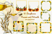 Sunflowers Watercolor Set, a Food Illustration by BarvArt (Thumbnail 7 of 15)