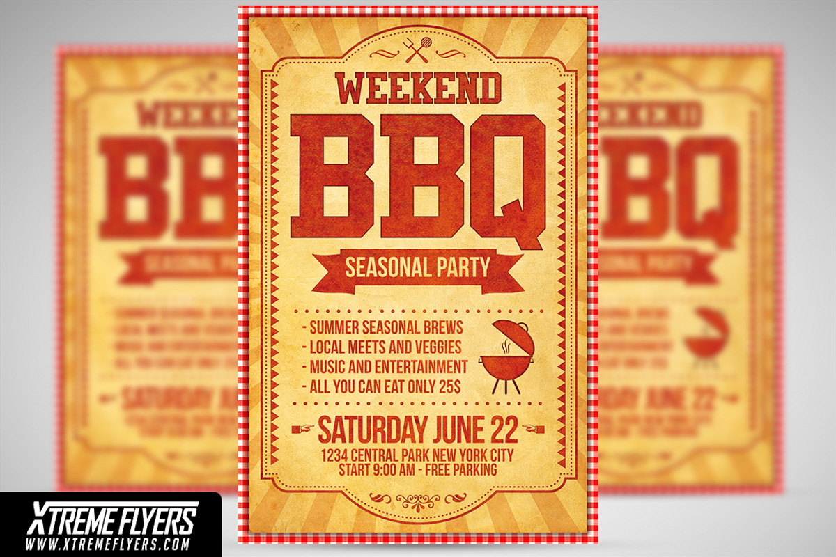 BBQ Flyer Template, a Flyer Template by XtremeFlyers (Photo 1 of 2)