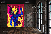 Vintage Cartoon Devil. Art., a Decorative Illustration by KENO Mascots (Thumbnail 2 of 6)
