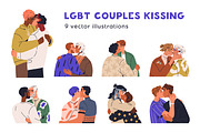 Lgbt love couples kissing set, a Person Illustration by Good Studio (Thumbnail 1 of 11)