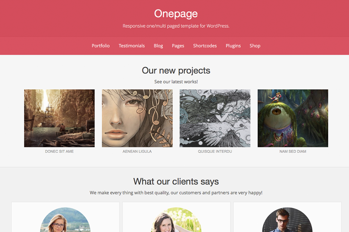 Onepage Premium, a WordPress Template by Iografica Themes (Photo 2 of 2)