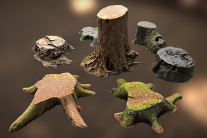 7 TREE STUMPS