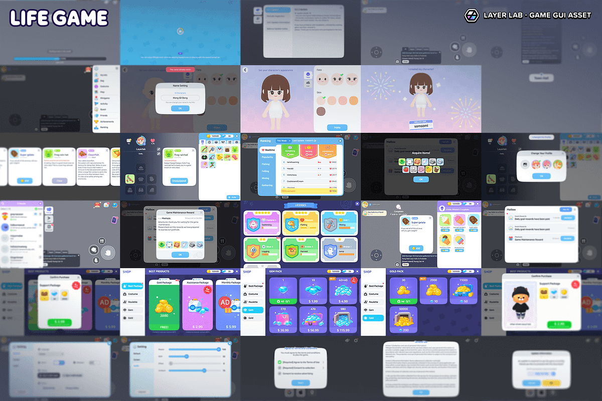 GUI - Life Game, an UI Kit Template by LAYERLAB (Photo 7 of 55)