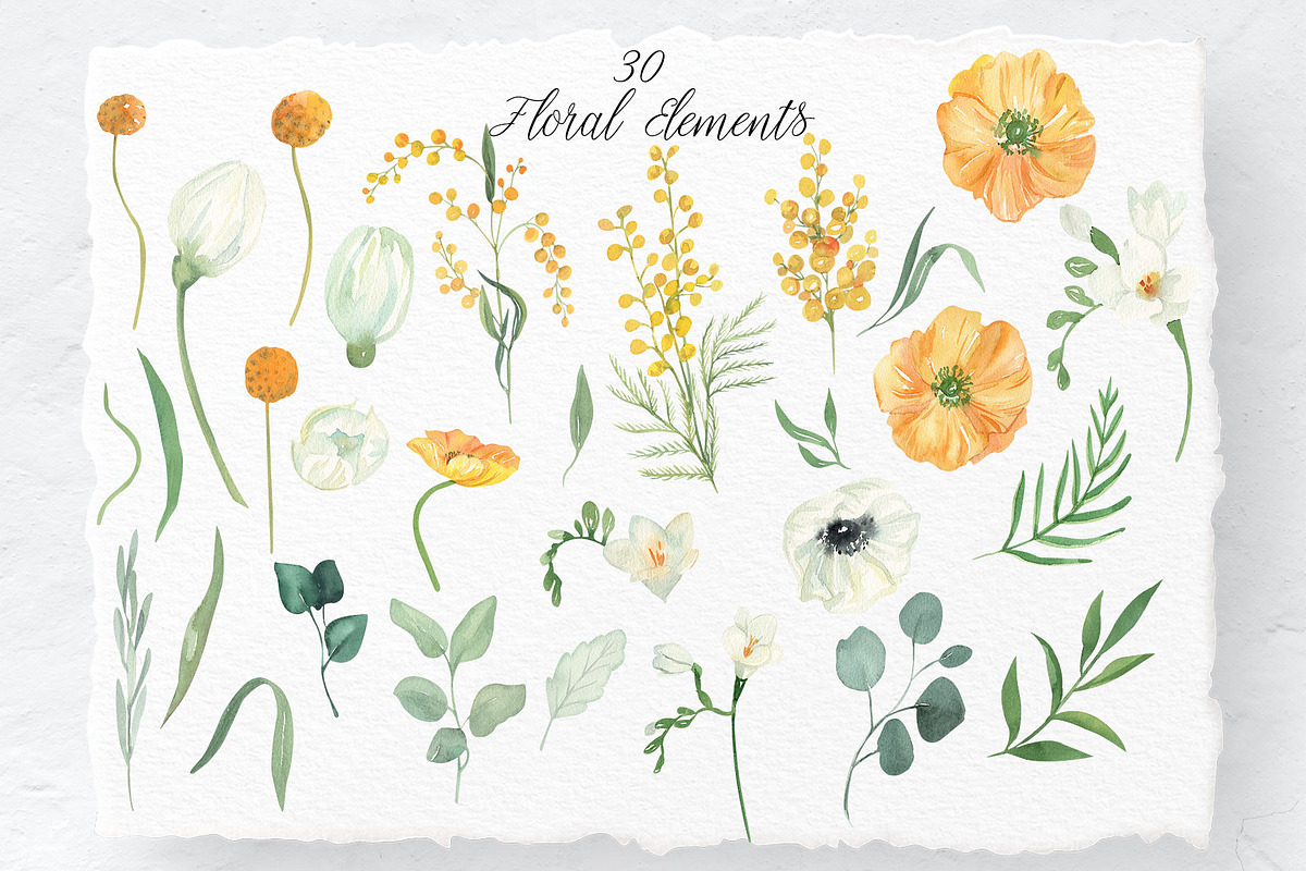 Mimosa Yellow Wedding Flowers, an Illustration by Catch the Dream Art (Photo 4 of 12)