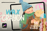Wax Crayon Brushes for Procreate, a Brush Add-On by Eliza Moreno Illustration (Thumbnail 1 of 4)