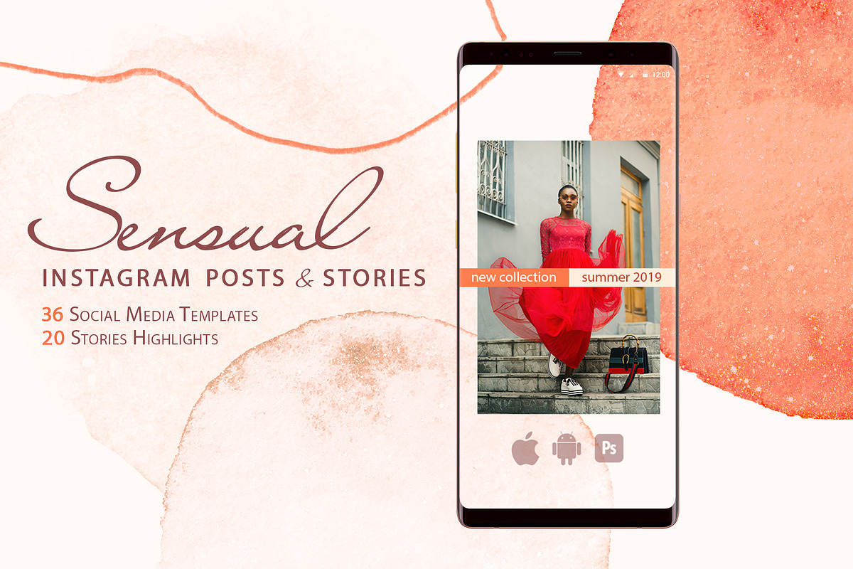 Sensual Instagram Posts and Stories, a Social Media Template by Integrity_store (Photo 1 of 8)