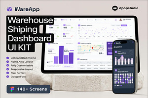 WareApp Warehouse Shiping Dashboard, an UI Kit Template by Lumina_ui_ux202