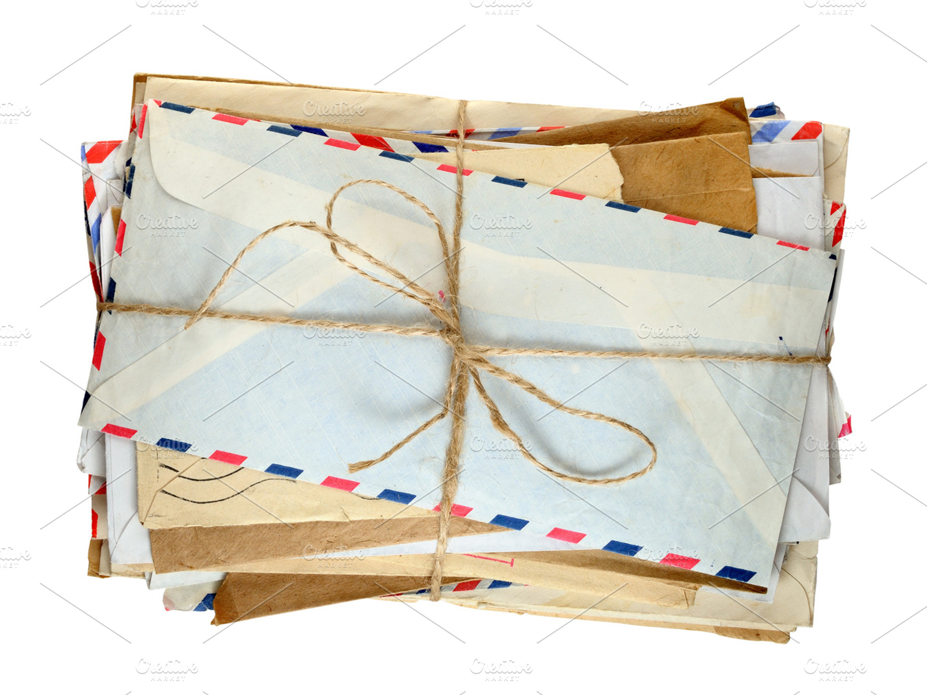 Pile of old envelopes stock photo containing correspondence and envelope