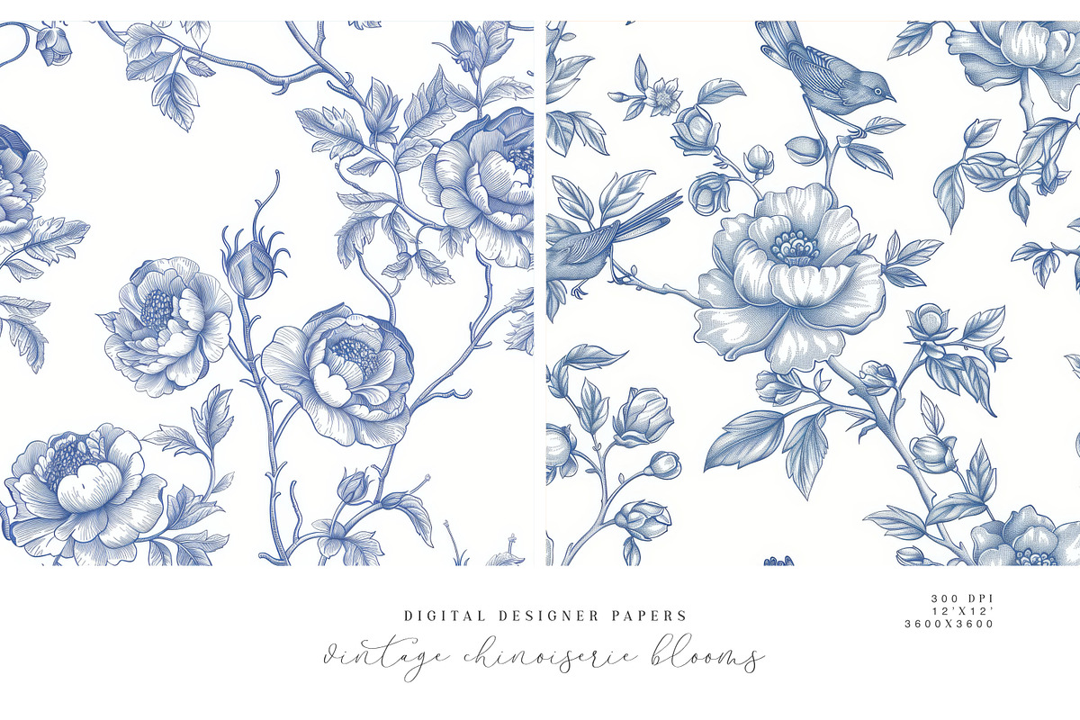 Chinoiserie Seamless Pattern Set, a Pattern Graphic by Patishop Art (Photo 9 of 9)