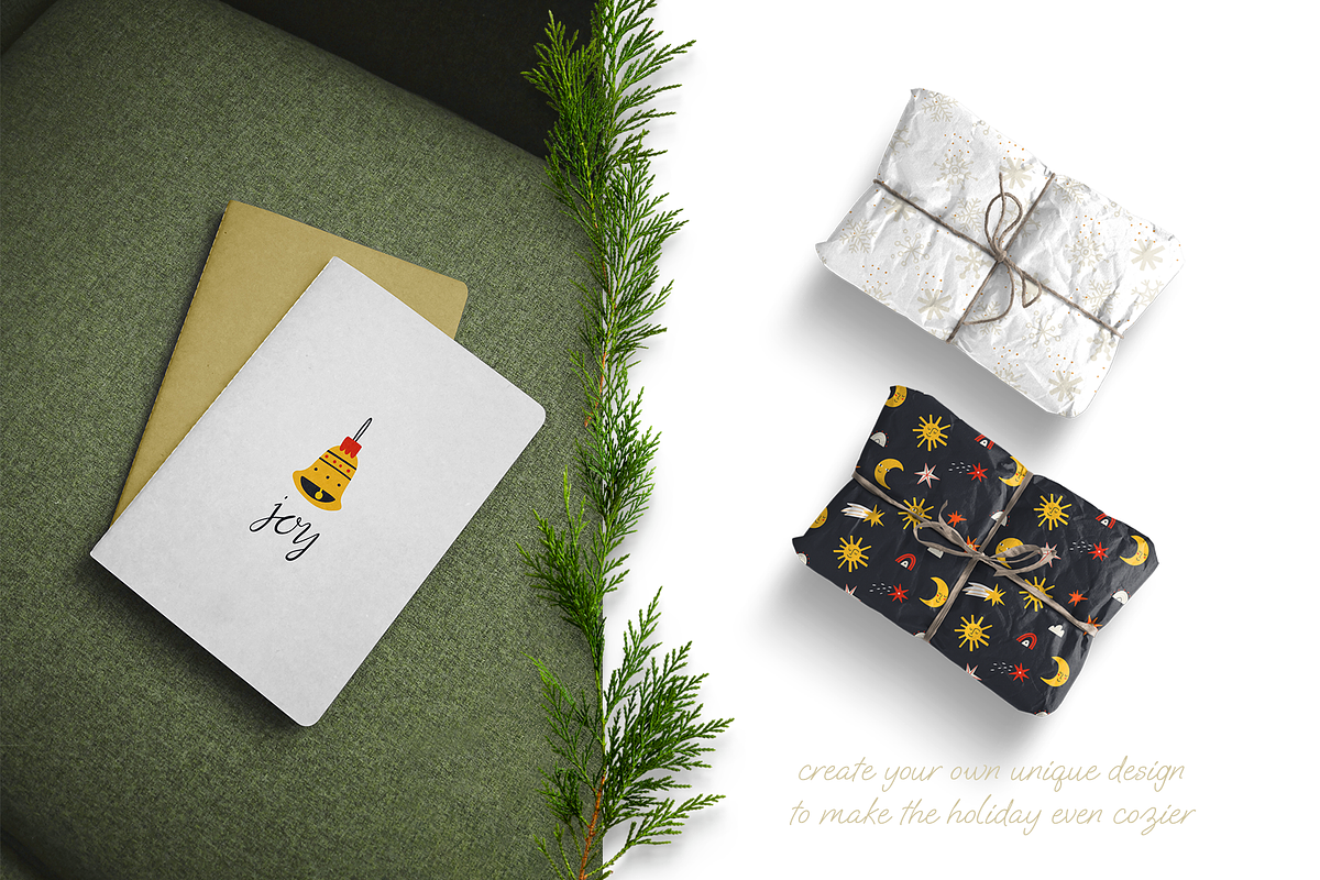 HELLO CHRISTMAS: clipart & lettering, an Illustration by Elliko shop (Photo 10 of 11)