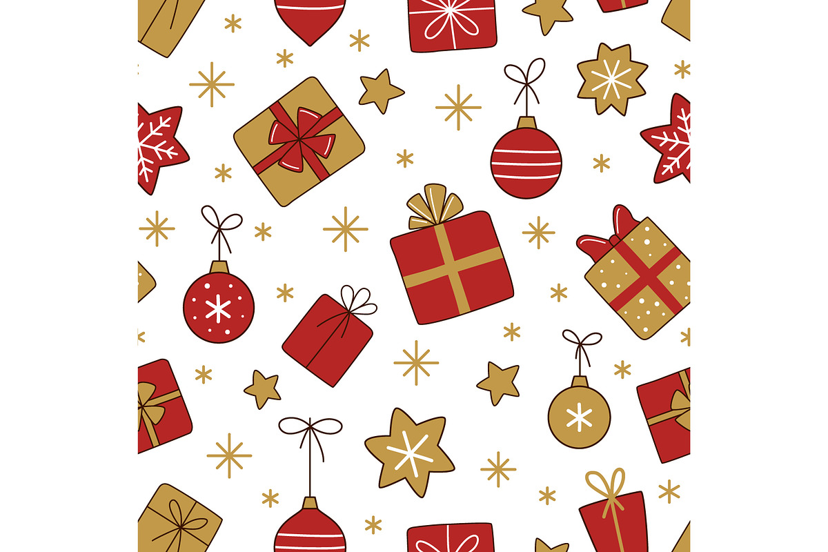 Elegant seamless Christmas patterns, a Graphic by Barsuk's Shop (Photo 3 of 10)