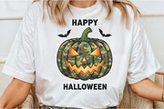 Camo Pumpkin Halloween Sublimation, an Illustration by DreamCafeArt (Thumbnail 2 of 6)