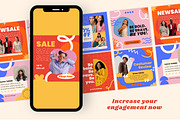 70 Playful Instagram Canva Template, a Templates & Theme by TemplateCastleStore (Thumbnail 9 of 10)
