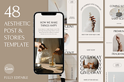 Aesthetic IG Post & Stories Template, a Social Media Template by Rumiz Design (Thumbnail 1 of 13)