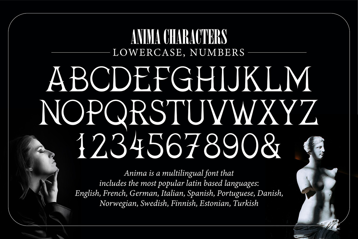 Anima - Tribal Mystical Logo Font, a Blackletter Font by Struvictory.art (Photo 5 of 9)