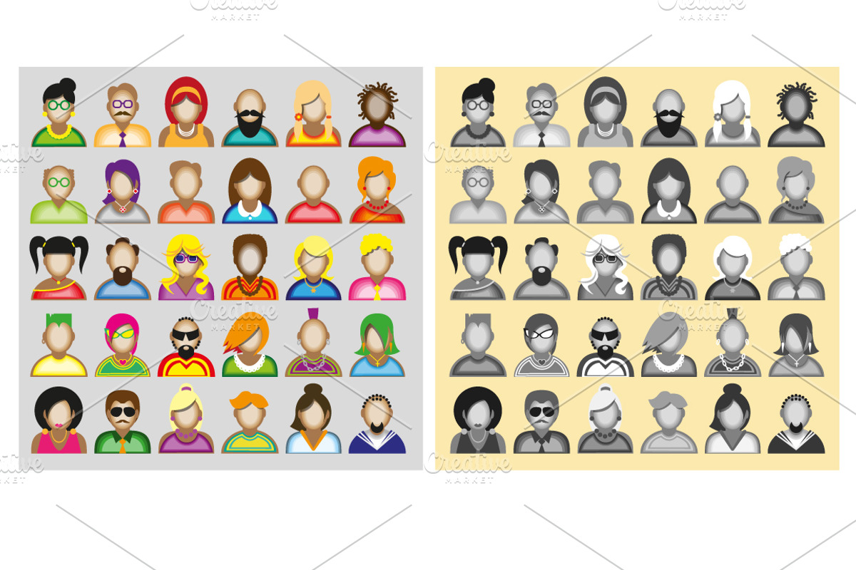 30 Icons With People Avatars., an Icon by Adamskyistudio (Photo 2 of 2)