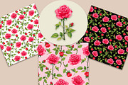 Seamless Patterns, PNG Red Rose, a Pattern Graphic by Arevka (Thumbnail 2 of 3)