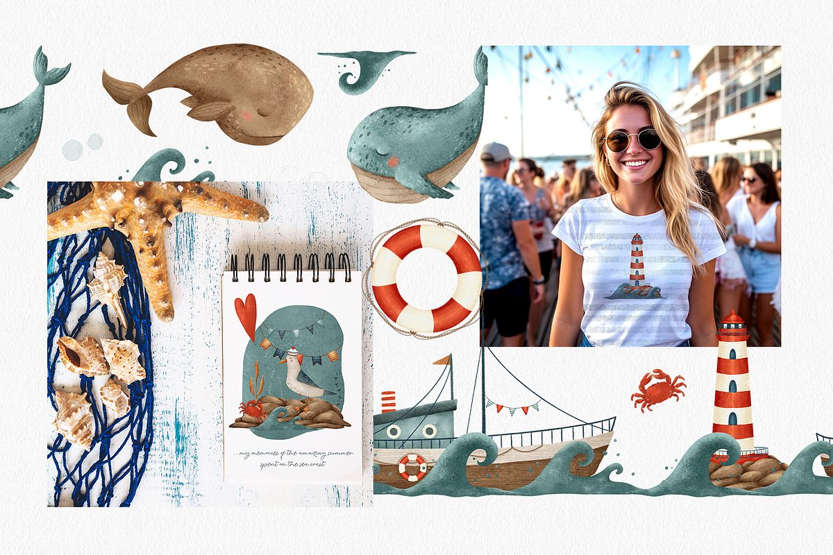 Nautical hand drawn clip art, an Illustration by ARTerria (Photo 6 of 17)