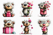 Mother's Day Teddy Bear Clipart, an Illustration by Craft Nest (Thumbnail 5 of 12)