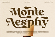 Monte Aesphy – Stylish Serif Font, a Serif Font by RagamKata (Thumbnail 1 of 10)
