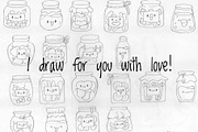 Cute Kawaii Pickles Jars Characters, an Object Illustration by Palau (Thumbnail 9 of 12)