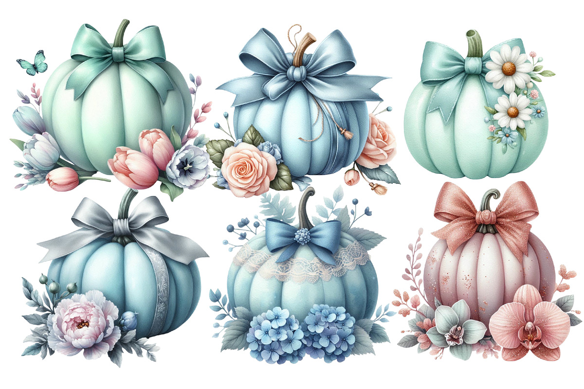 Floral Pumpkin Clipart, an Illustration by Designworld (Photo 4 of 6)
