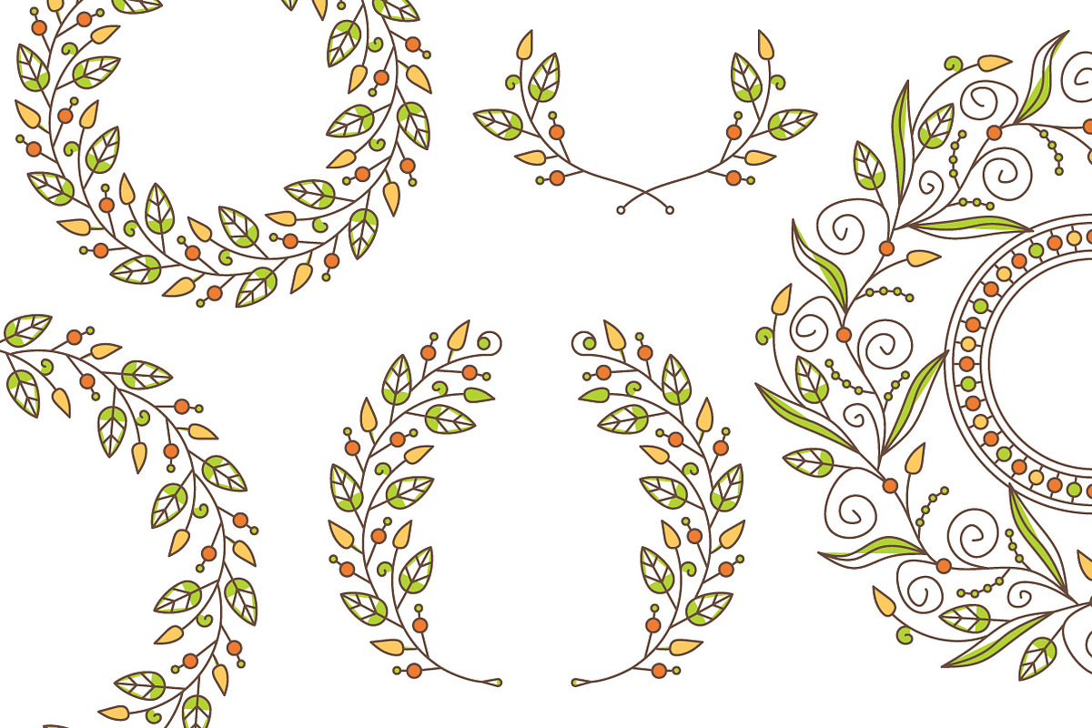 Boho - Frames and Wreaths set, a Decorative Illustration by Zhurov (Photo 3 of 4)
