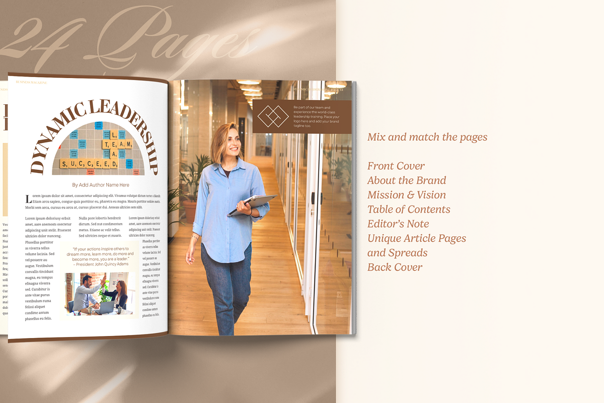 Bundle of Two Business Magazines, a Magazine Template by Creatif Foundry (Photo 8 of 10)