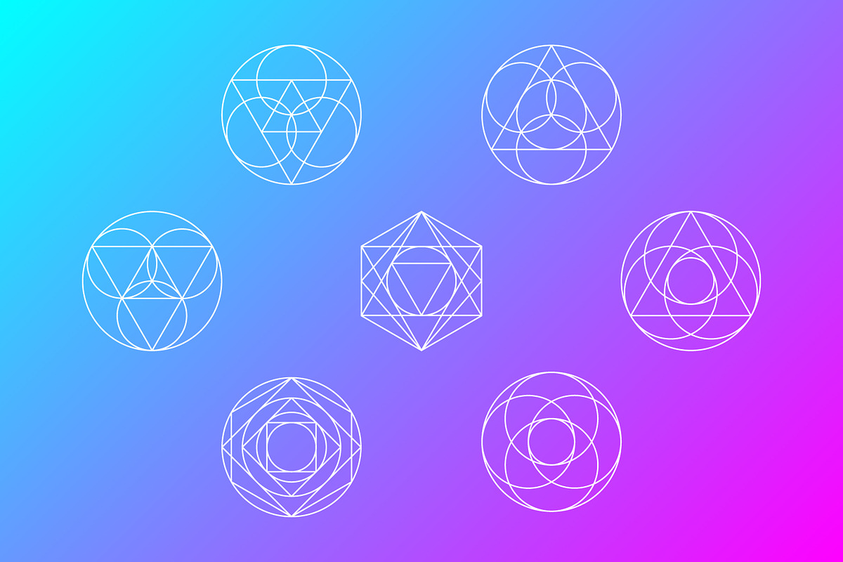 Geometric Shapes Set of 7, a Graphic by CojoMoxon (Photo 1 of 5)