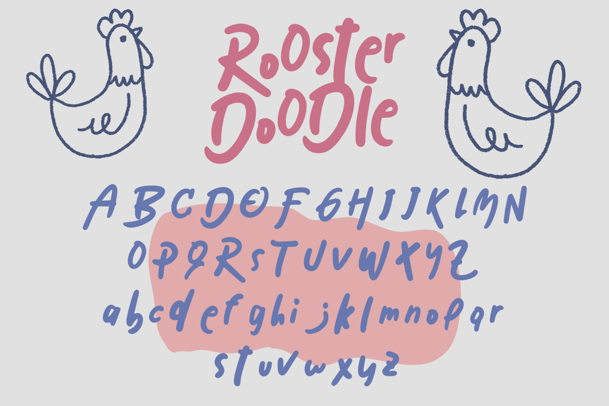 Rooster Doodle - Display Font, a Handwritten Font by Bayuktx (Photo 8 of 8)
