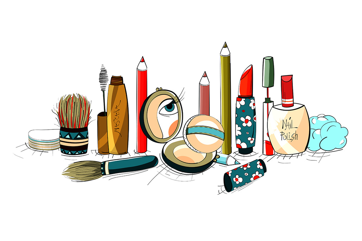 Makeup Collection Colorful Drawing, a Decorative Illustration by Popmarleo Shop (Photo 3 of 3)